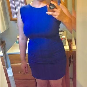 Blue bodycon dress. (9)